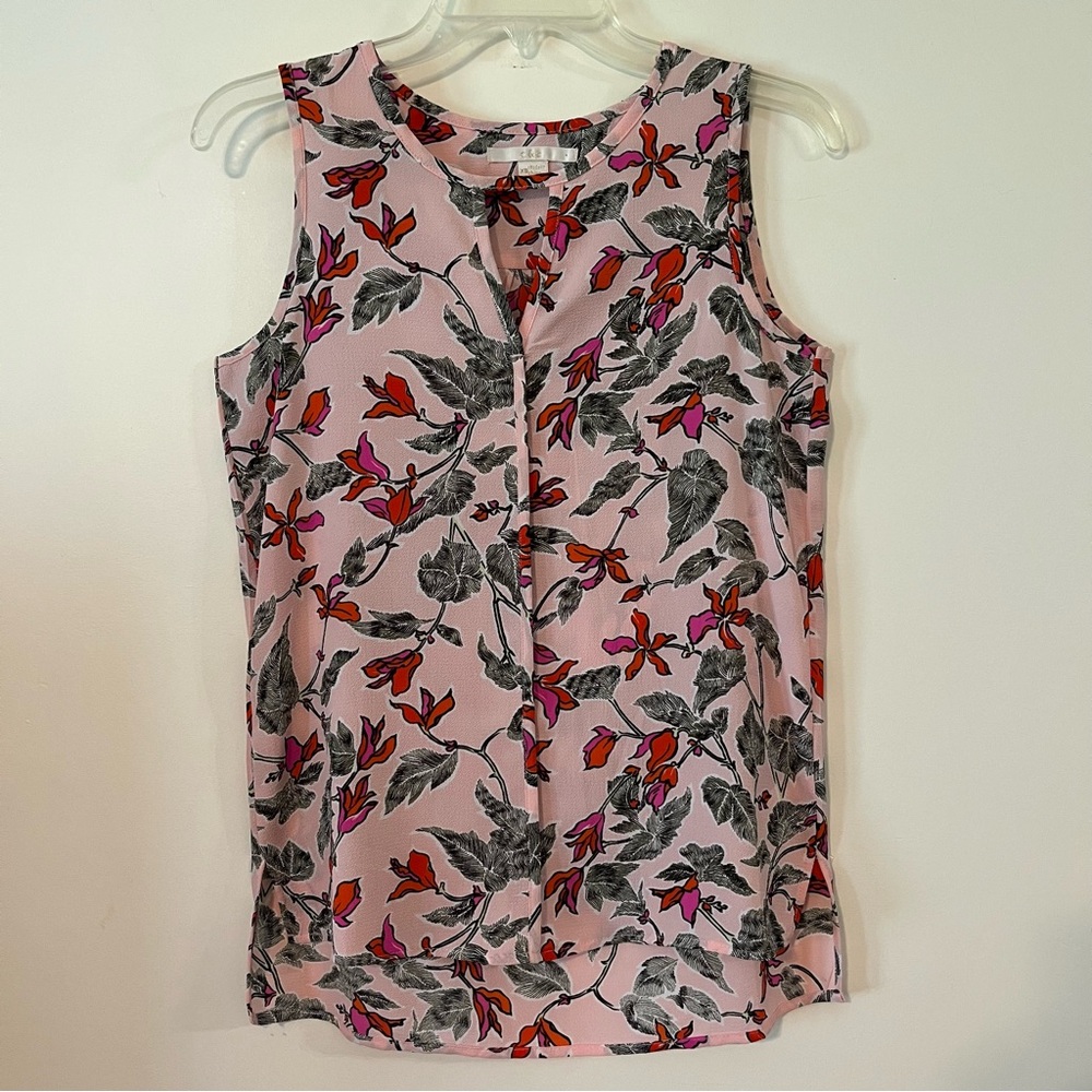 C & E Red and Pink Sleeveless Top. Size XS. NWOT.